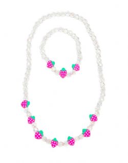 ENSEMBLE DE COLLIER ET BRACELET AVEC FRAISES